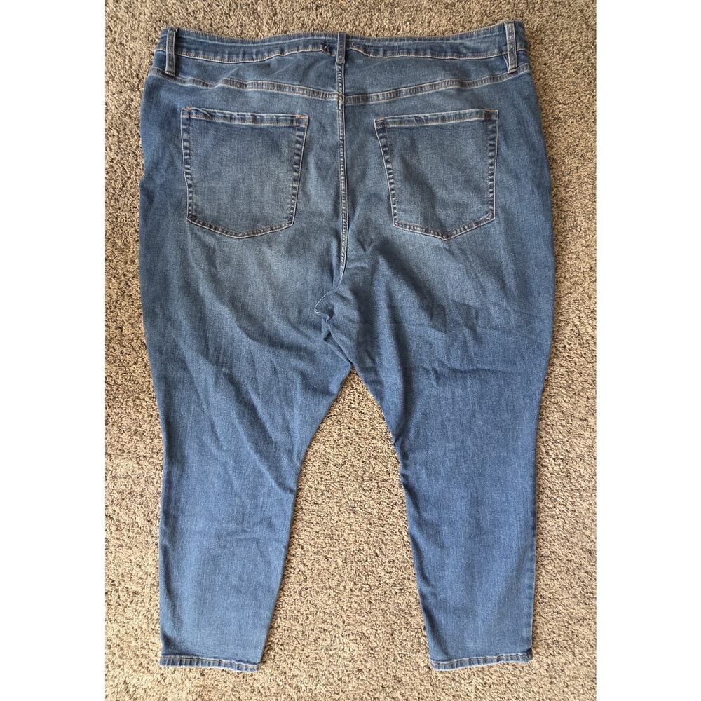 Ava & Viv Women 26W High Rise Skinny Jeans Blue Denim Stretch Plus Size NWT - Picture 2 of 6